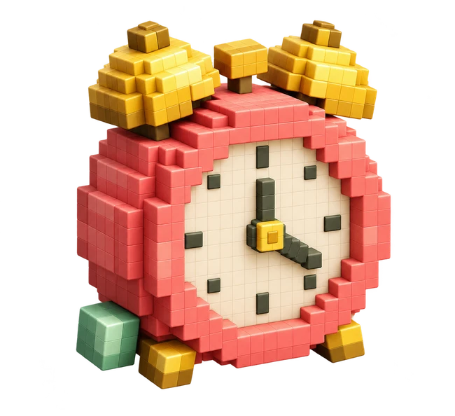 A voxel alarm clock for tomorrow’s shift