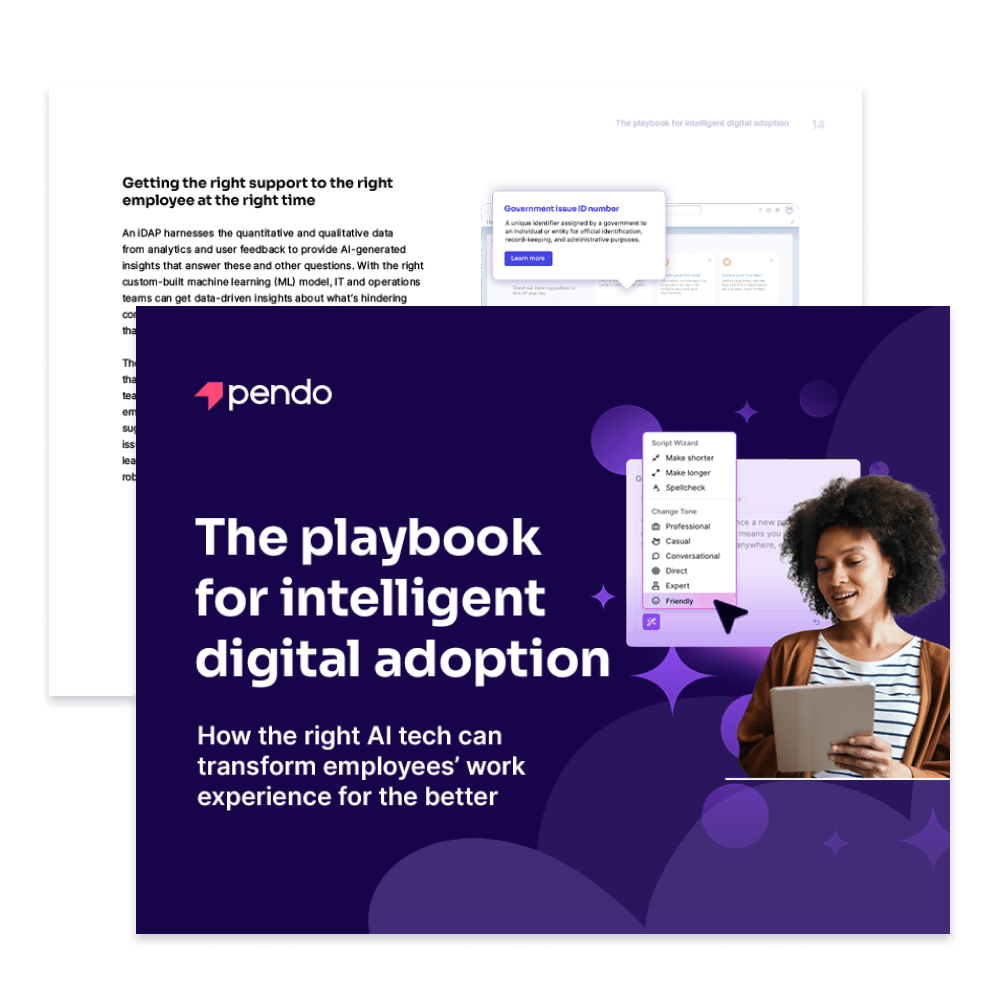 Pendo E-book: The playbook for intelligent digital adoption